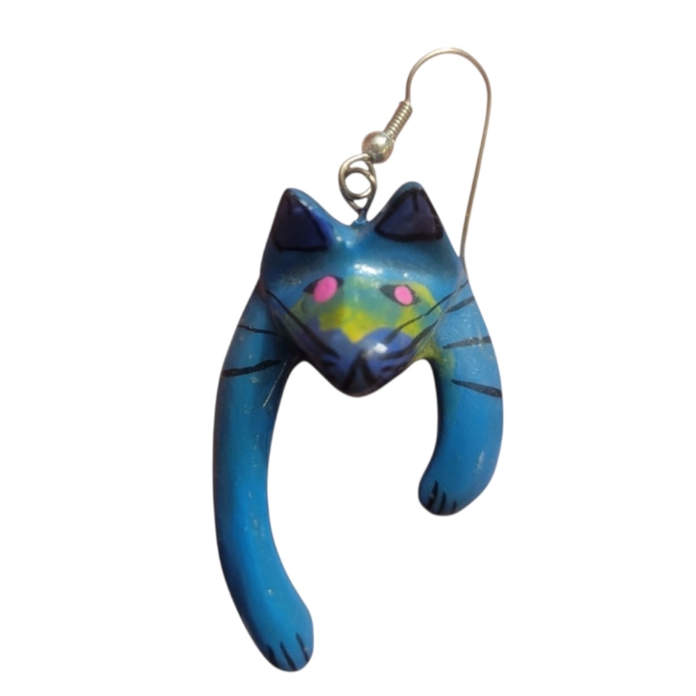 Artsian Whimsical Cat Earrings - Picture 2 of 5